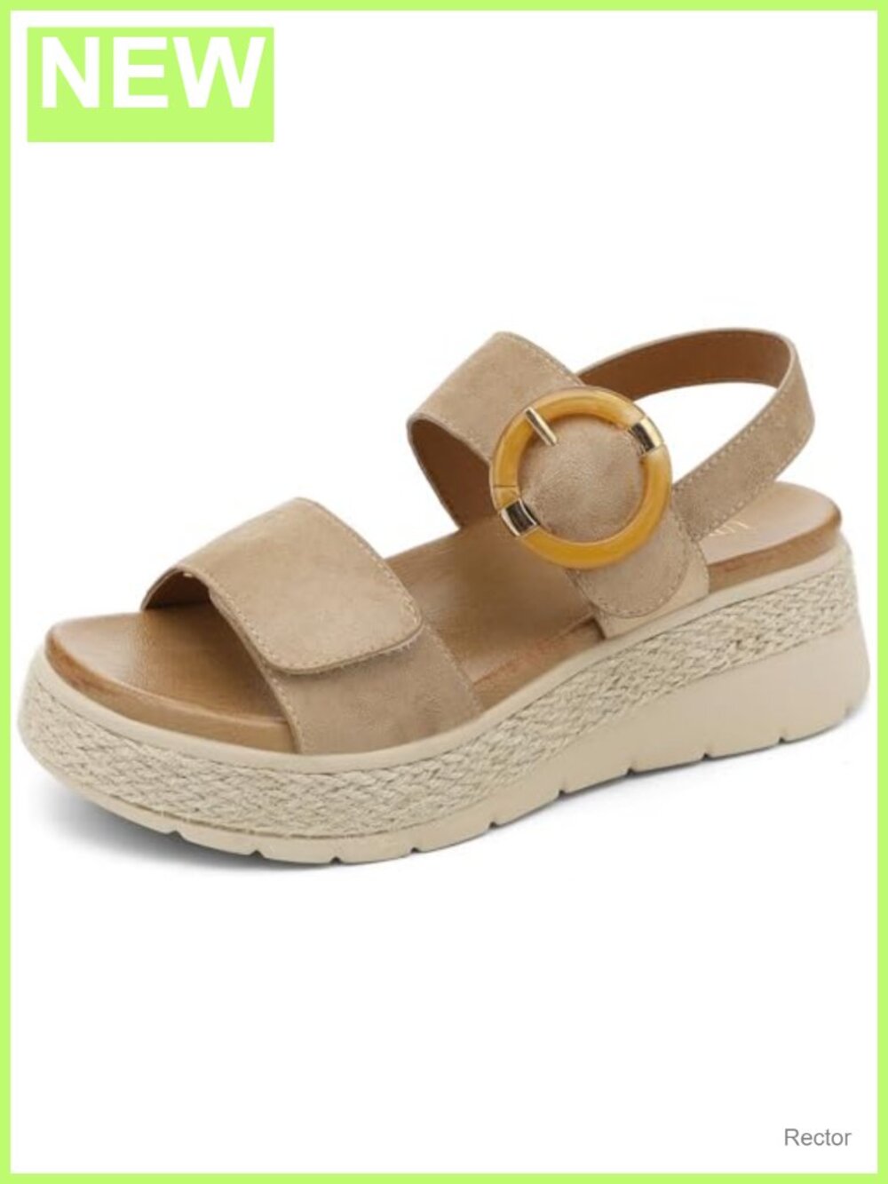 UBFEN Womens Platform Espadrille Sandals Low Wedge Orthopedic Arch Support Slip